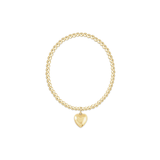 Classic Gold 3mm Bracelet - Love Plush Gold Charm