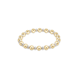 Pearl Grateful Pattern 4mm Bead Bracelet, 6mm Gold