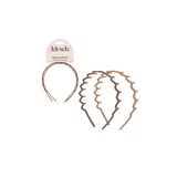 Recycled Plastic Zig Zag Headband 2pc, Neutral