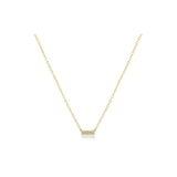 14kt Gold and Diamond Significance Bar Necklace, Three
