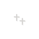 Legacy Cross Stud Earrings, Silver