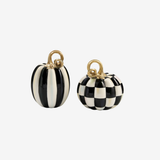 Courtly Check and Stripe Petite Pumpkins, Set of 2