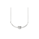 Interlok Single Knot Necklace, Silver