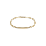 Classic Gold 3mm Bracelet, Bliss Bar Smooth