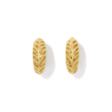 Tiger Striped Mikki Gold Huggie Earrings