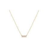 14kt Gold and Diamond Significance Bar Necklace, Four