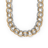 Pebble Link Two Tone Necklace