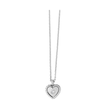 Pretty Tough Bold Heart Petite Necklace, Silver