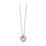 Pretty Tough Bold Heart Petite Necklace, Silver