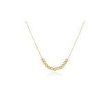 16" Necklace Gold, Classic Beaded Bliss