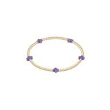 Signature Cross Small Gold Pattern 2mm Bracelet, Purple