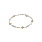 Signature Cross Small Pearl Pattern 3mm Bead Bracelet