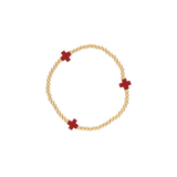 Signature Cross Pattern 3mm Bracelet, Red
