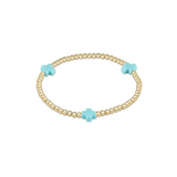 Enewton Extends - Signature Cross Pattern 3mm Bead Bracelet, Turquoise