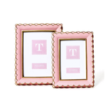 Scalloped Picture Frame, Pink