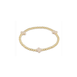 Enewton Extends - Signature Cross Pattern 3mm Bead Bracelet, Off White