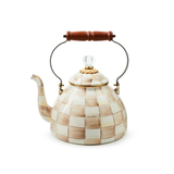 Mocha Check 3 Quart Tea Kettle