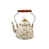 Mocha Check 2 Quart Tea Kettle
