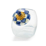 Cookie Jar with Royal Check Lid