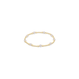 Classic Purpose Pattern 4mm Bead Bracelet, Pearl