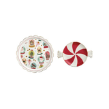 Nested Christmas Candy Platter Set