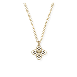 Heritage Pendant Necklace, Gold/Black