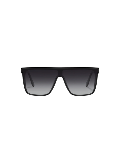Nightfall Oversized Sunglasses, Black/ Smoked Polarized