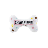 White Chewy Vuiton Bone Toy Large