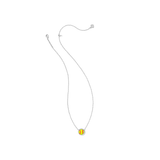 Softball Silver Short Pendant Necklace