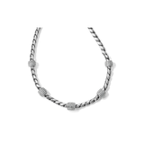 Meridian Necklace, Silver