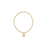 Classic Gold 2mm Bracelet - Respect Small Gold Disc