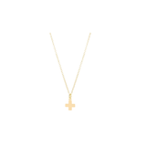 16" Necklace Gold - Signature Cross Gold Charm