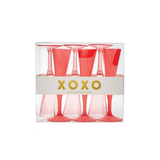 Acrylic Heart Champagne Flutes, Set of 6