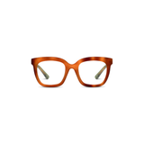 Fanfare Glasses, Blonde Tortoise/Green