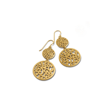 Contempo Medallion Duo French Wire Earrings, Gold