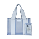 Jelly Tote Bag, Carolina Blue Crochet Wave