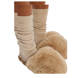 Snowball Slippers, Taupe
