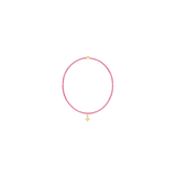 Hope Classic Bubblegum Bracelet - Signature Cross Small Gold Charm