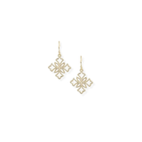 Heirloom Mini Cross Drop Earrings, Gold