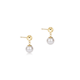 Classic 8mm Ball Drop Stud - Pearl