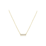 14kt Gold and Diamond Significance Bar Necklace, Five