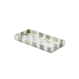 Sterling Check Capiz Vanity Tray