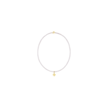 Hope Classic Silky White Bracelet - Signature Cross Small Gold Charm