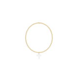 Classic Gold 2mm Bracelet - Blessed Crystal Charm