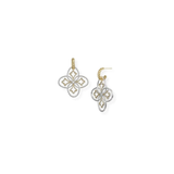 Heritage Mini Drop Earrings, Gold/Silver