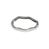 Inner Circle Slim Hinged Bangle, Silver
