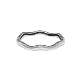 Inner Circle Slim Hinged Bangle, Silver