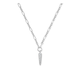 Fate Short Pendant Necklace, Silver