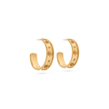 Berry Classic Medium Hoop Earrings, Gold