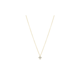 14kt Gold and Diamond Signature Cross Necklace